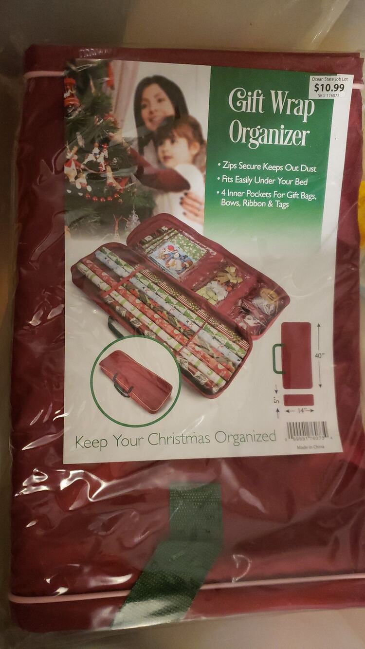 gift wrap organizer